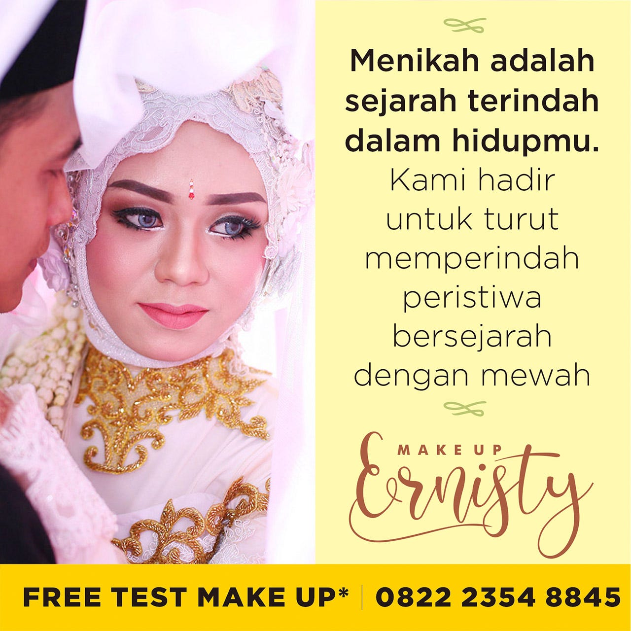 Jasa Rias Pengantin Tegal Bagus Terjangkau Ernisty Professional Make Up WA 0822 2354 8845