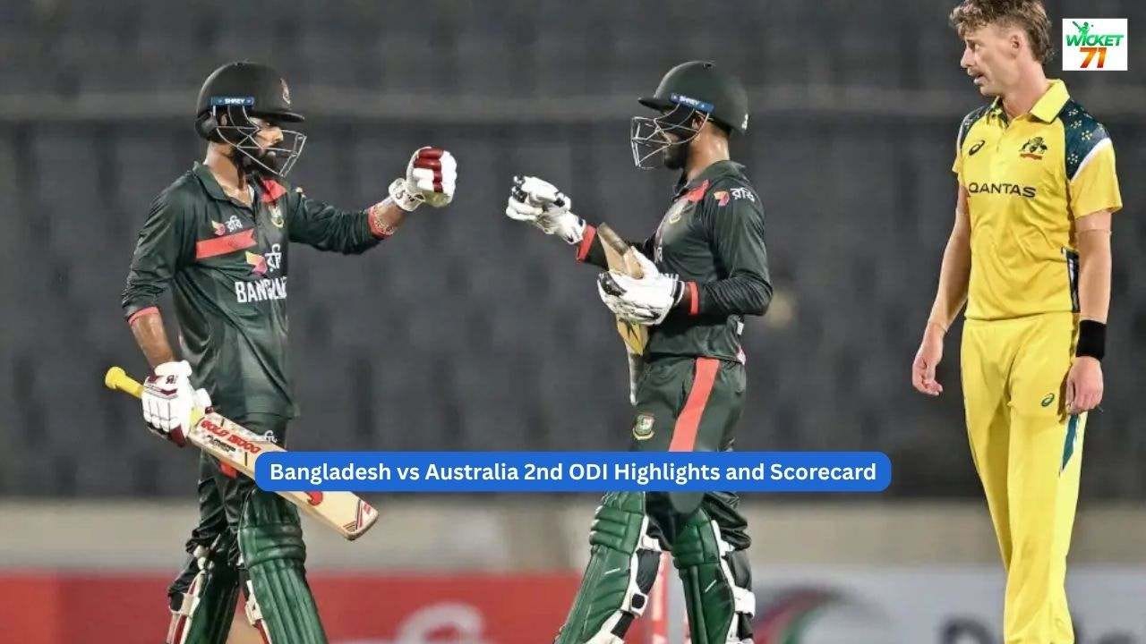 Bangladesh vs Australia 2nd ODI Highlights and Scorecard Bangladesh’s easy win with Hridoy-Miraj’s…