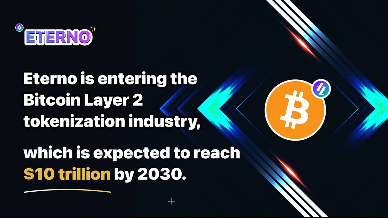 Eterno is entering the Bitcoin layer2 tokenization industry