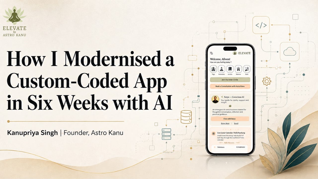 How I Modernised a Custom-Coded App in Six Weeks with AI