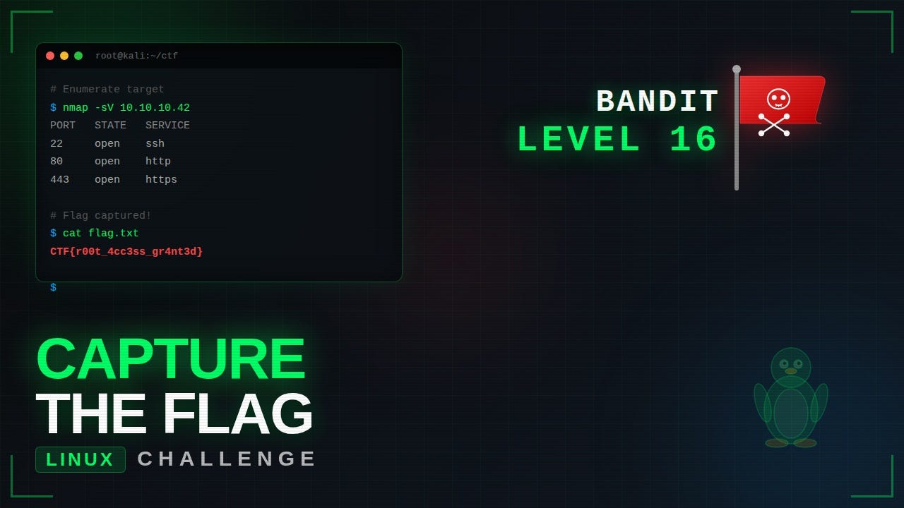 Linux Capture The Flag Bandit Level 16