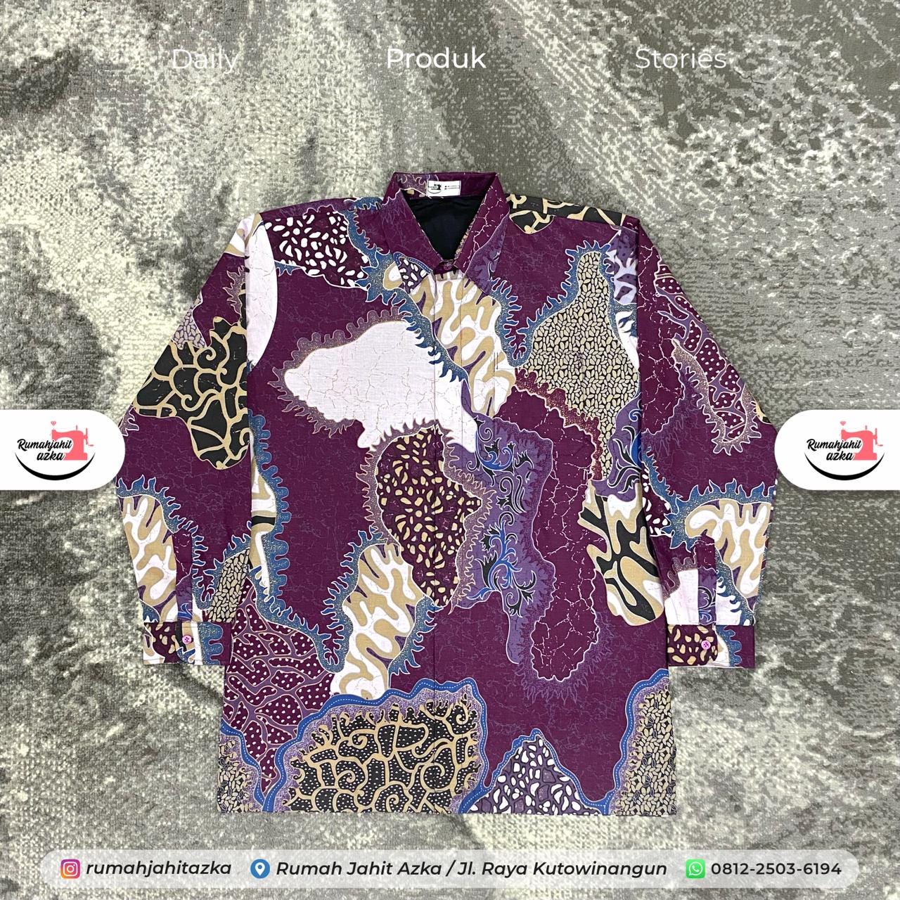 Kemeja Motif Batik Modern Pria by Rumah Jahit Azka