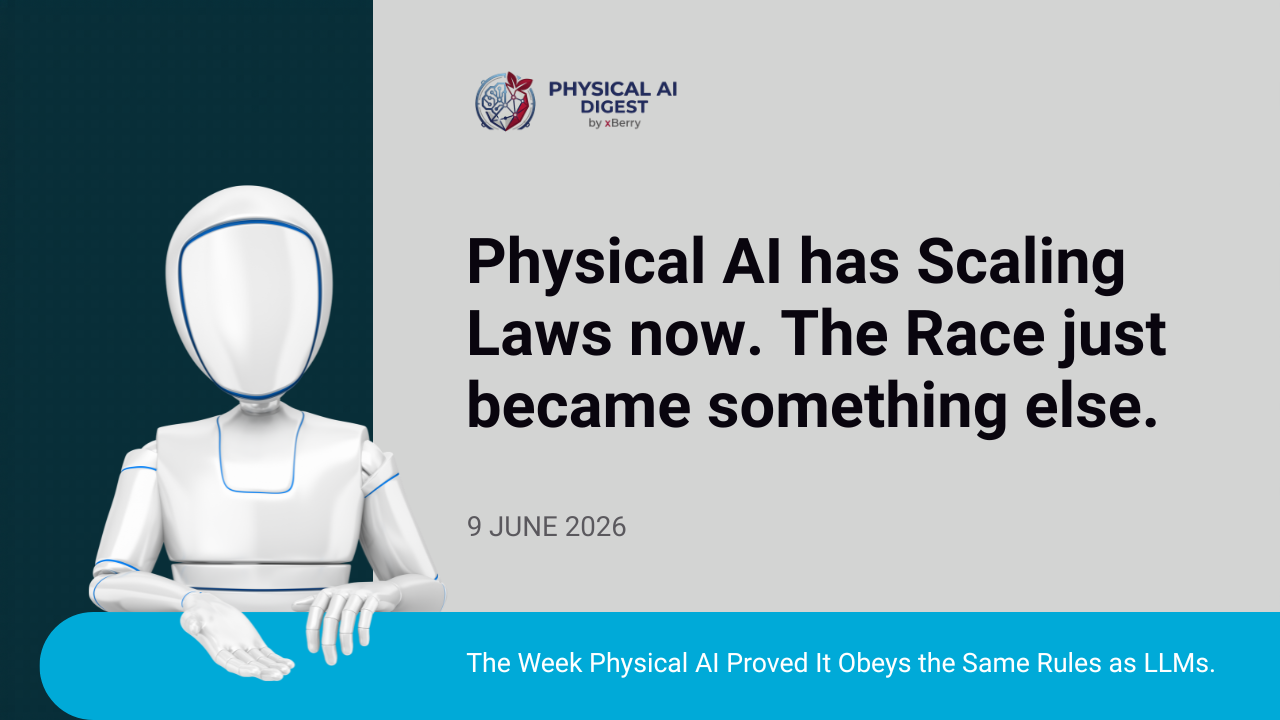 Physical AI has Scaling Laws now. The Race just became something else.