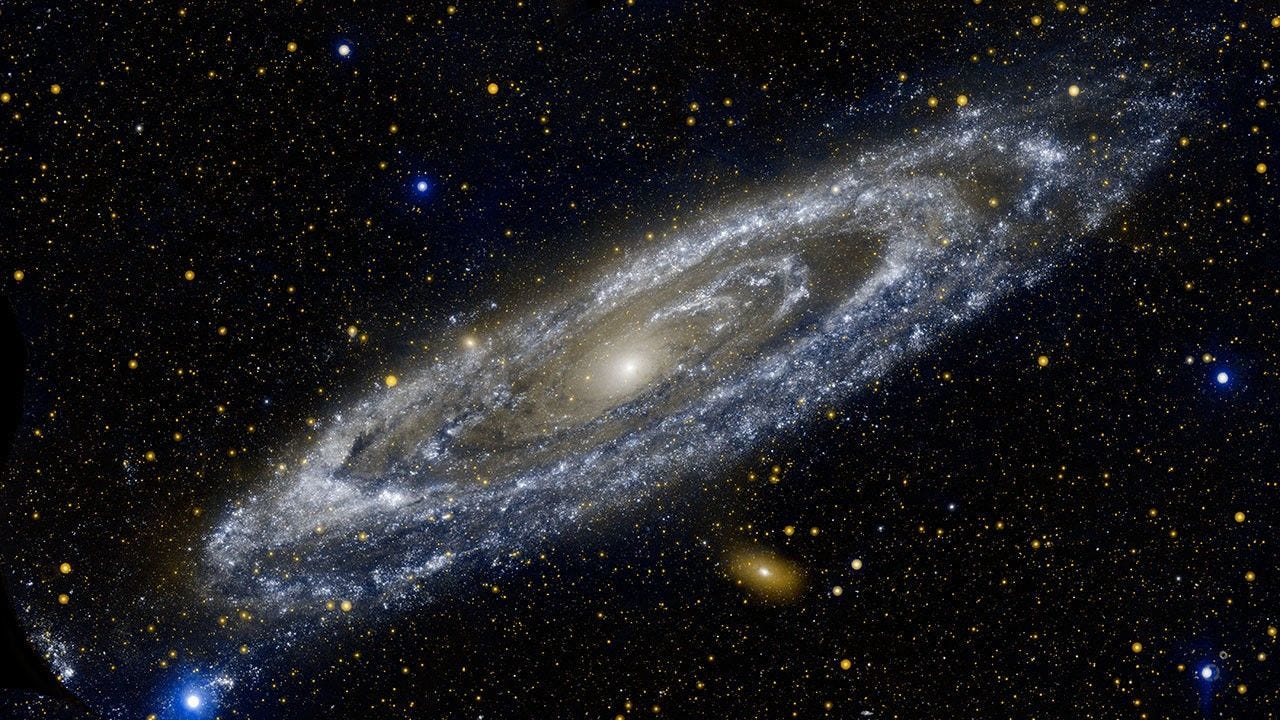 Foto Galaksi Andromeda yang diambil menggunakan teleskop Hubble