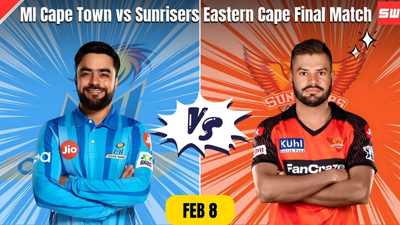 MI Cape Town vs Sunrisers Eastern Cape Final Match Prediction: Best Dream 11 Team