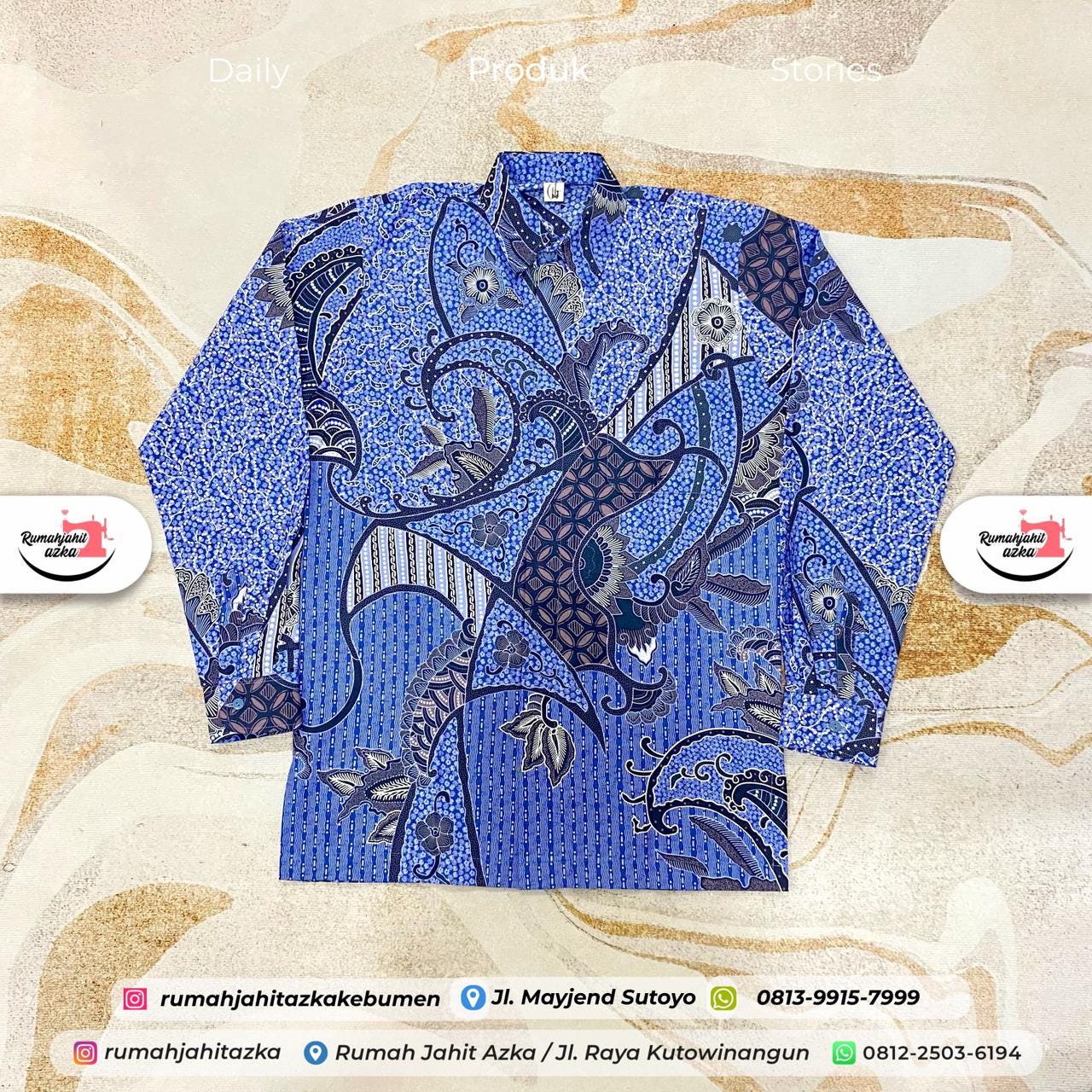 Kemeja Batik Slimfit Pria Rumah Jahit Azka