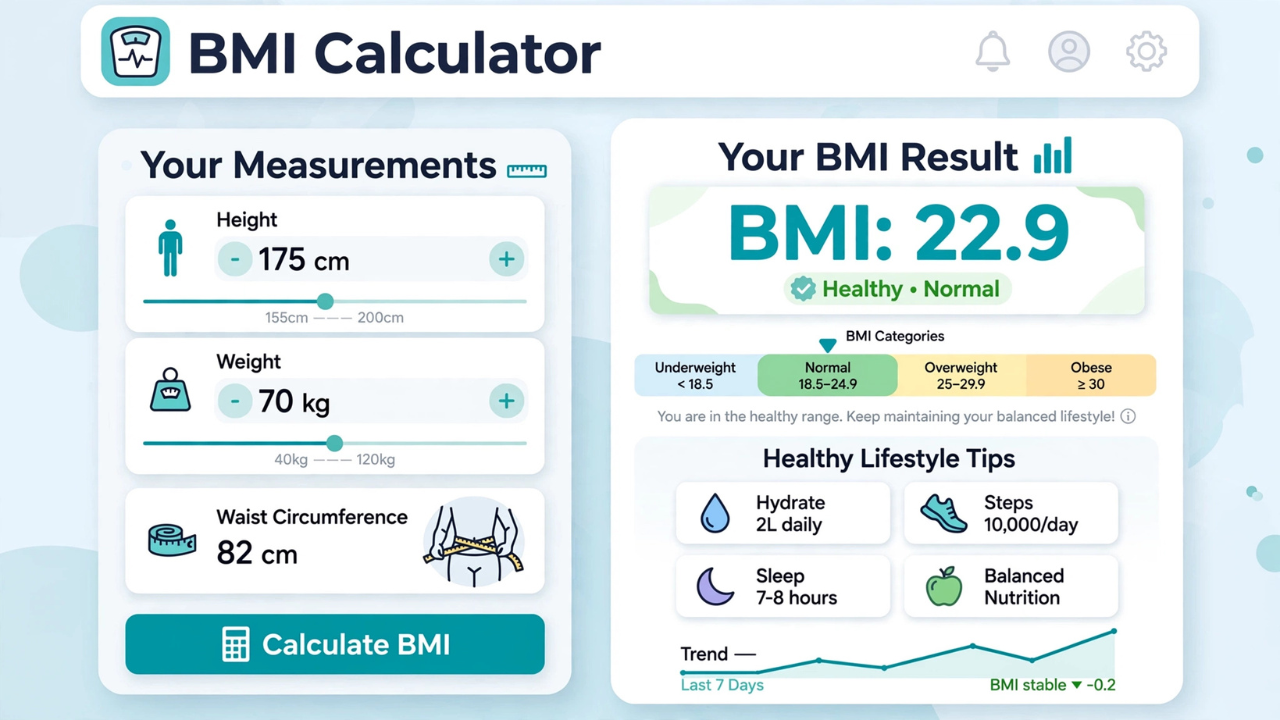 Free Online BMI Calculator: Check Your Body Mass Index & Health Status