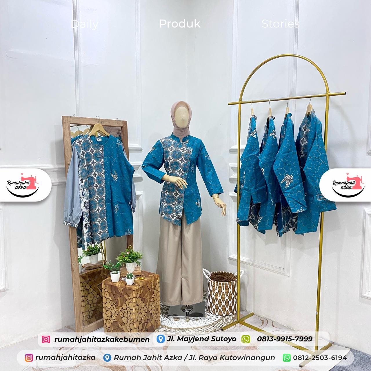 Blouse Batik Seragam Custom by Rumah Jahit Azka