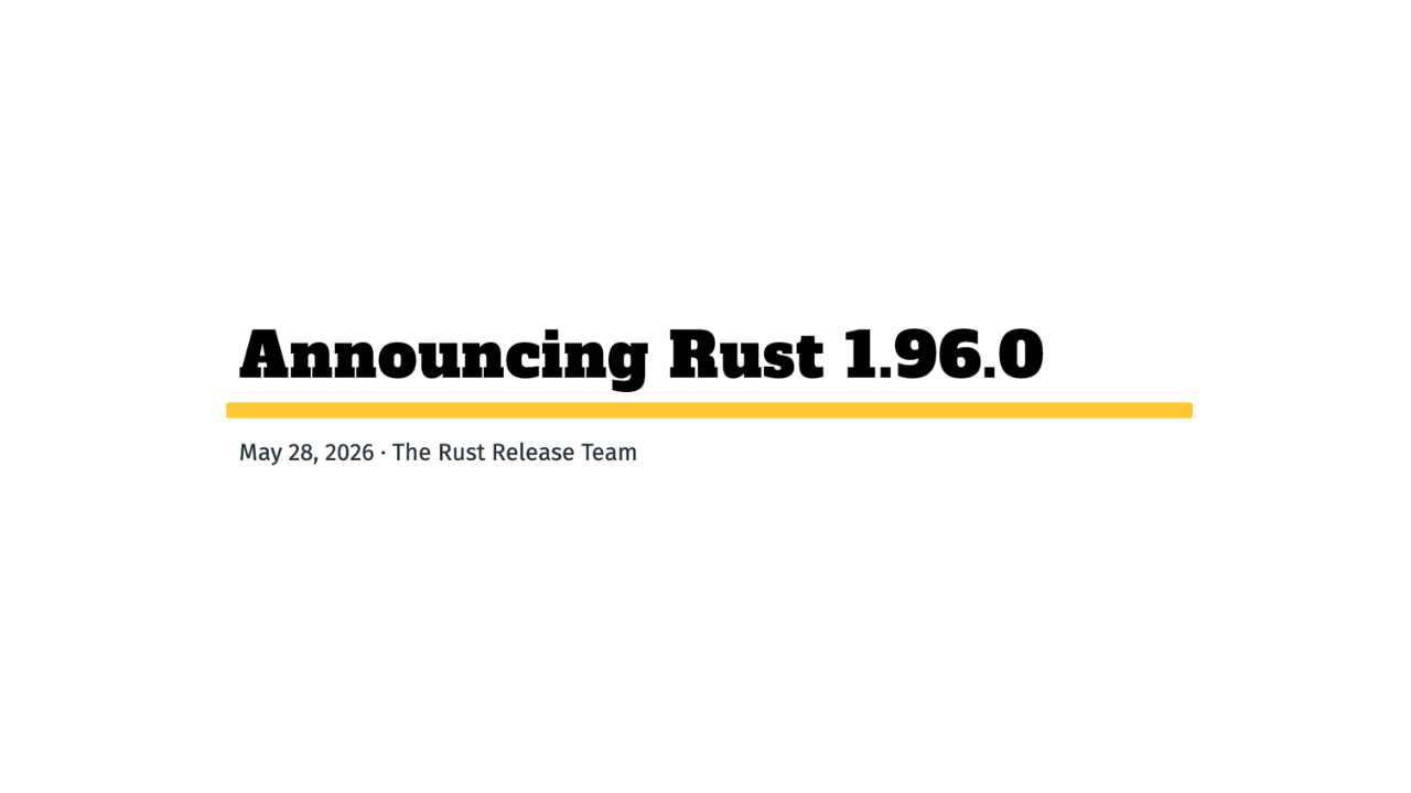 🦀 What’s New in Rust 1.96.0