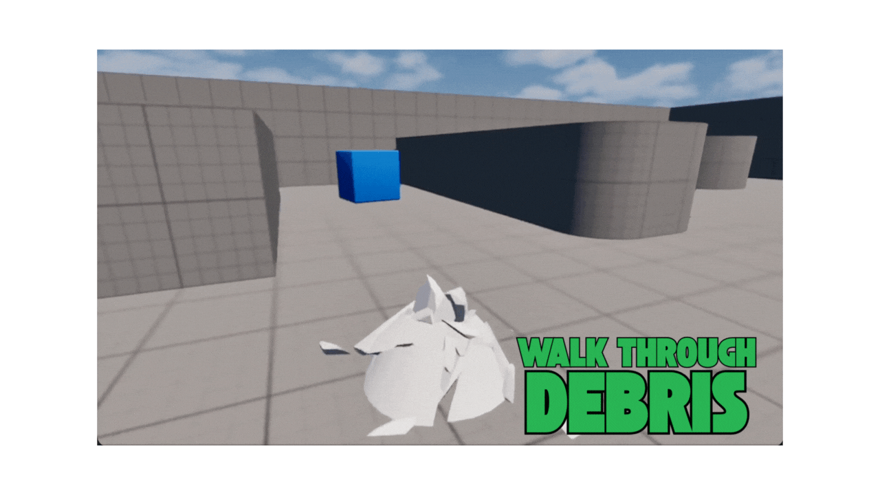 How to Let Players Walk Through Chaos Fracture Debris in Unreal Engine
