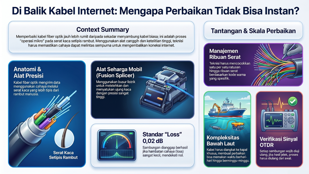 Di Balik Internet Rumah yang Tiba-Tiba Mati: Teknisi Fiber Optik Bekerja Seperti Ahli Bedah Mikro