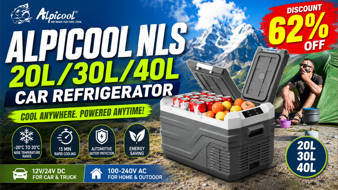 Alpicool NLS Series Car Refrigerator Review: The
Ultimate Portable Compressor Cooler (20L, 30L…