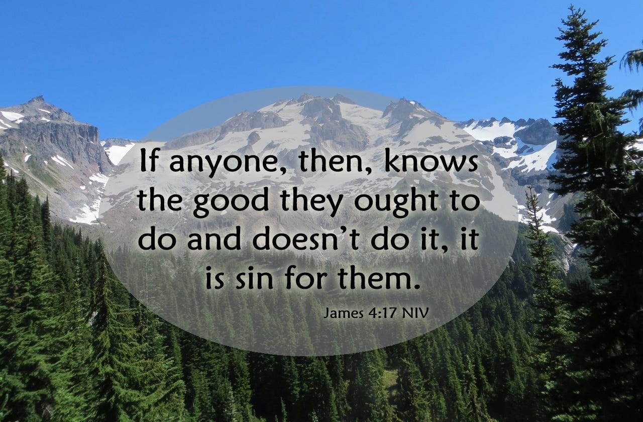 Failing to Do Good When We Can Is Sin