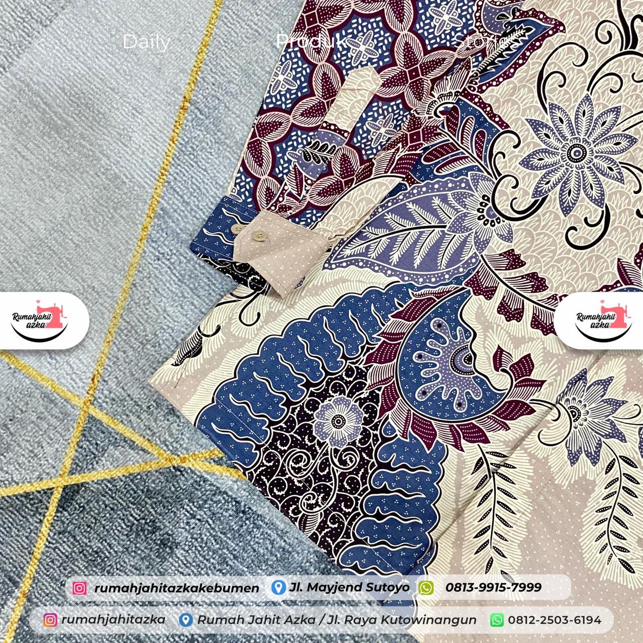 Gamis Inner Outer Brokat by Rumah Jahit Azka