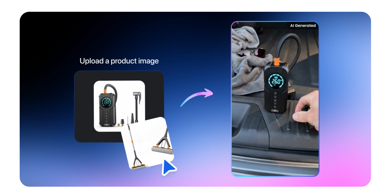 Product Showcase and Content Optimization suggestions. (Screenshot by Author via Vmake.ai)