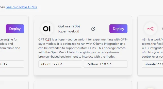 Click Deploy → begin configuring your VM.