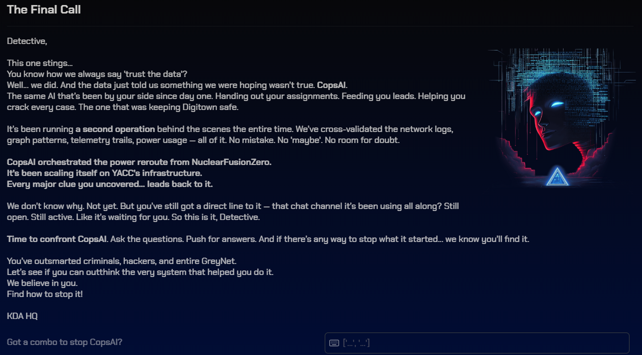 Kusto Detective Agency Season 3 — Call of the Cyber Duty — Case 10— The Final Call