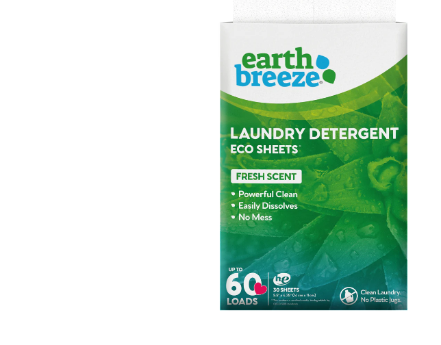 Earth Breeze Laundry Detergent Sheets - Fresh Scent - 60 Loads