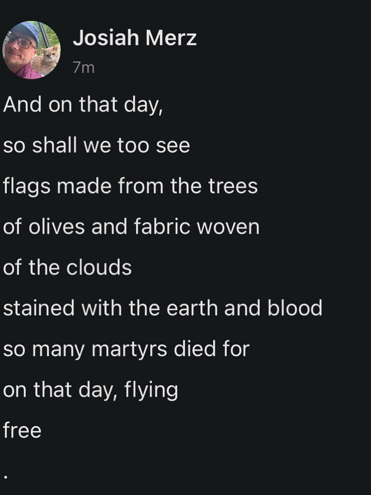 Dreams of Palestine Standing Free