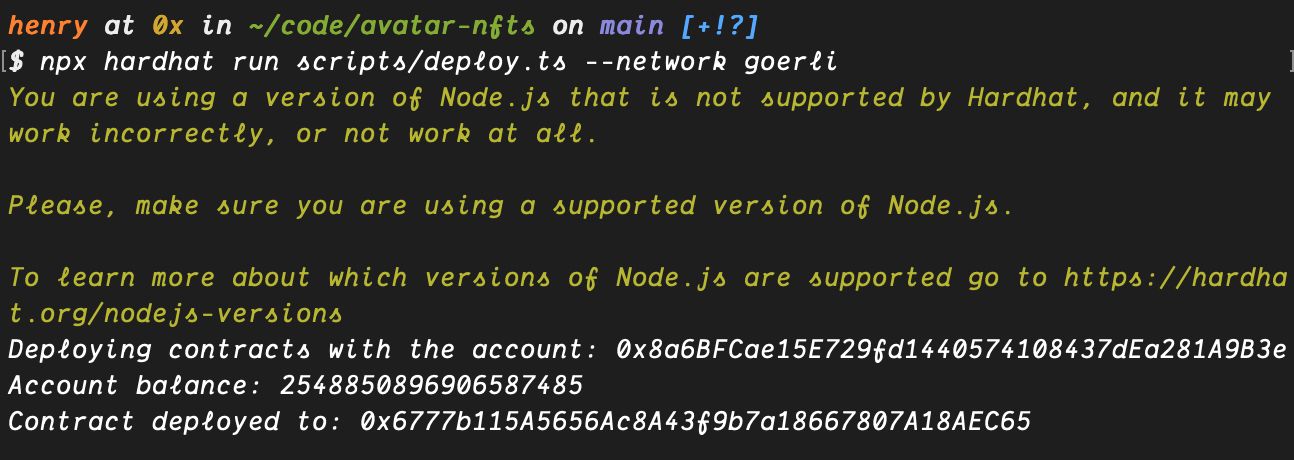 Deploy smart contract