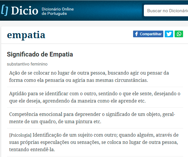 Empatia - Dicio, Dicionário Online de Português