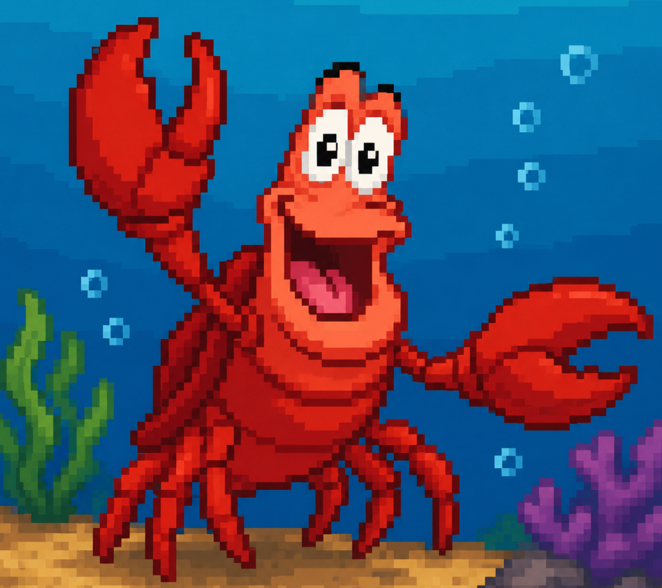 Sebastian is the crab from the little mermaid. See?
