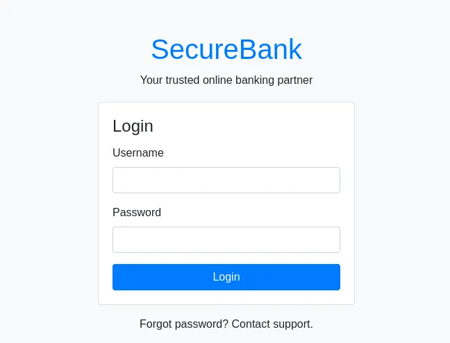 Bank Login