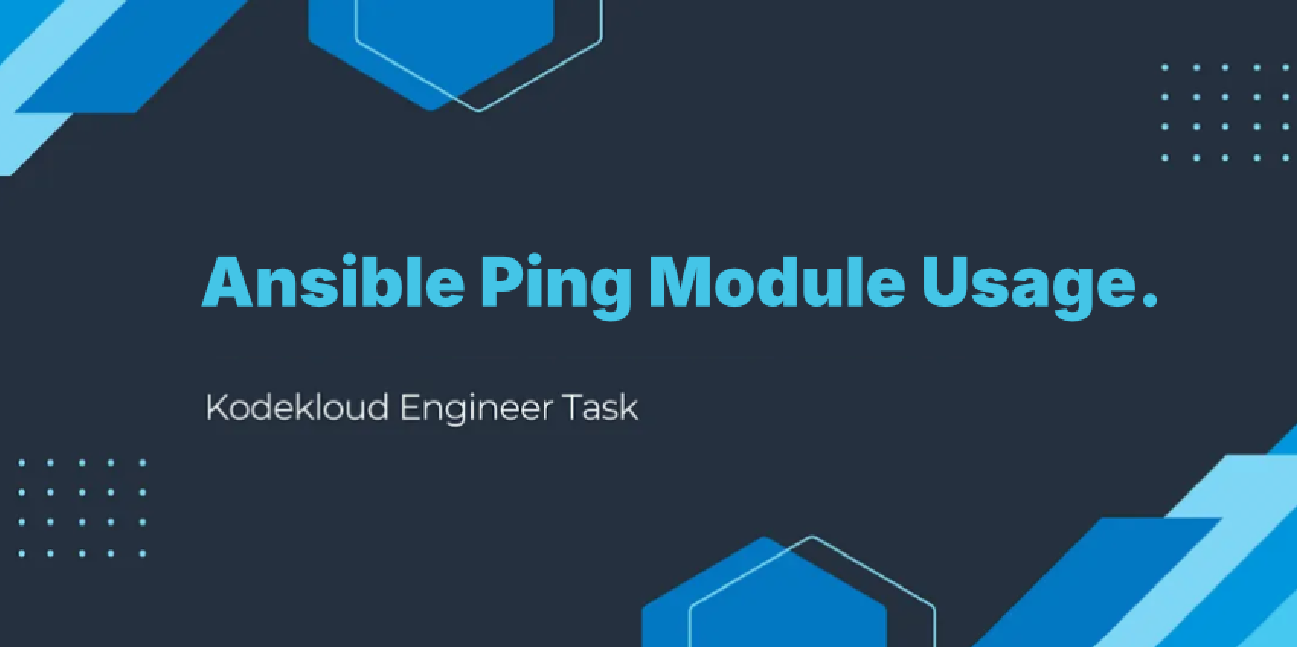 KodeKloud Engineer Day 86: Ansible Ping Module Usage.