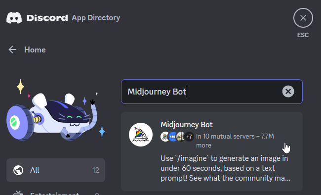 Add the Midjourney Bot to Your Server