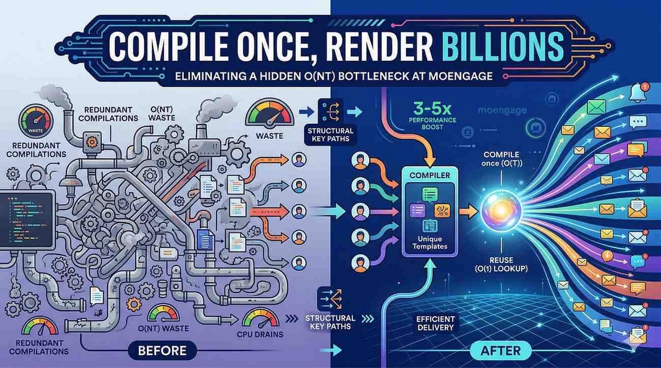Compile Once, Render Billions: Eliminating a Hidden O(NT) Bottleneck at MoEngage