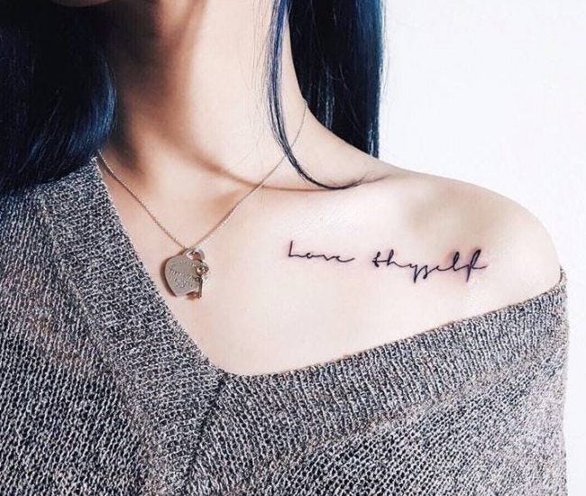 10 Sexy Tattoo Designs For Your Collarbone: Women's Edition