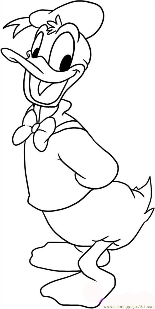 donald duck face coloring page