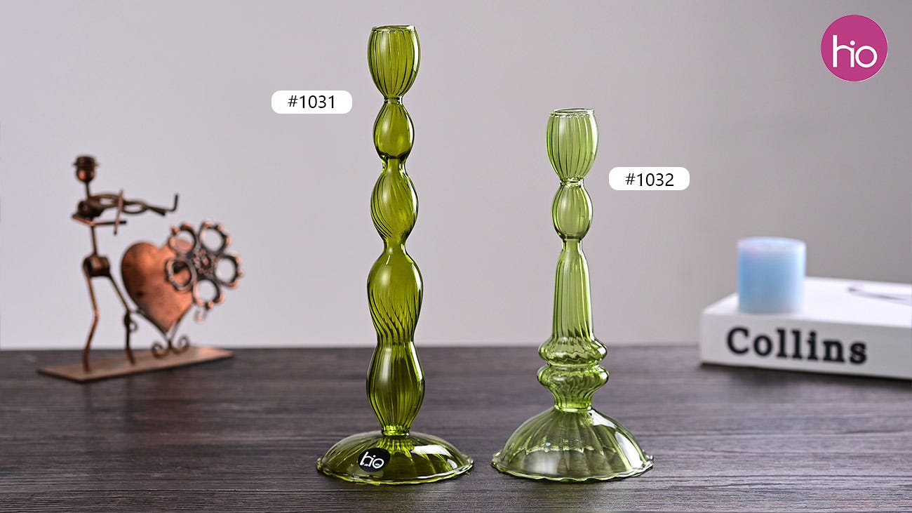 Bougeoirs en verre