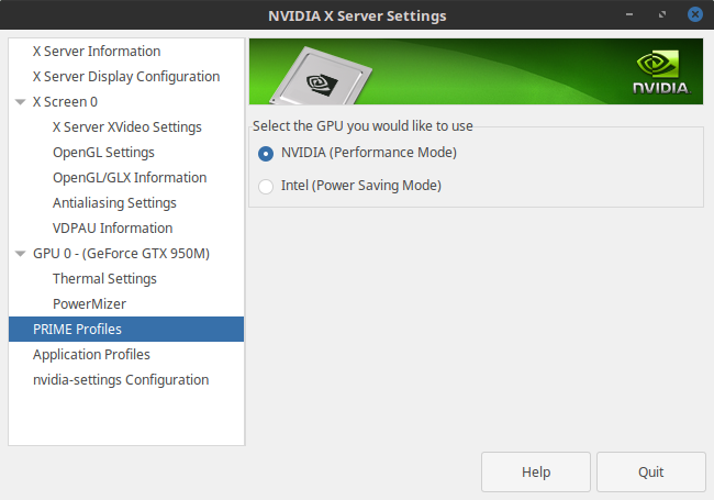 Nvidia x online config