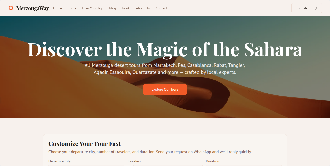 Discover Morocco Like Never Before with MerzougWay: Your Gateway to Private Tours and Authentic…
