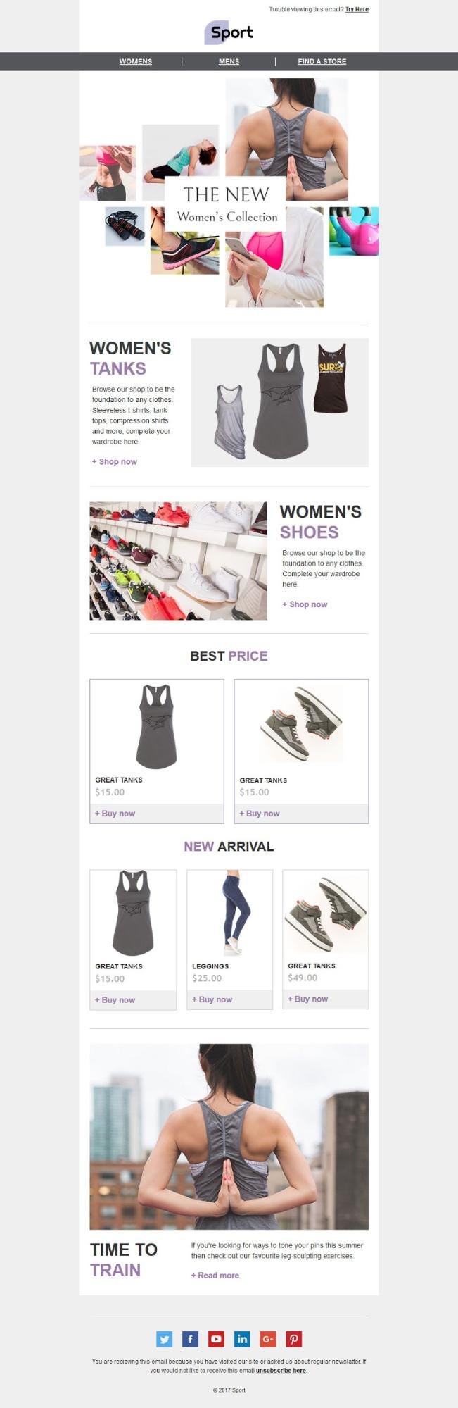 Amazing Outfits  Email design inspiration, Email marketing layout
