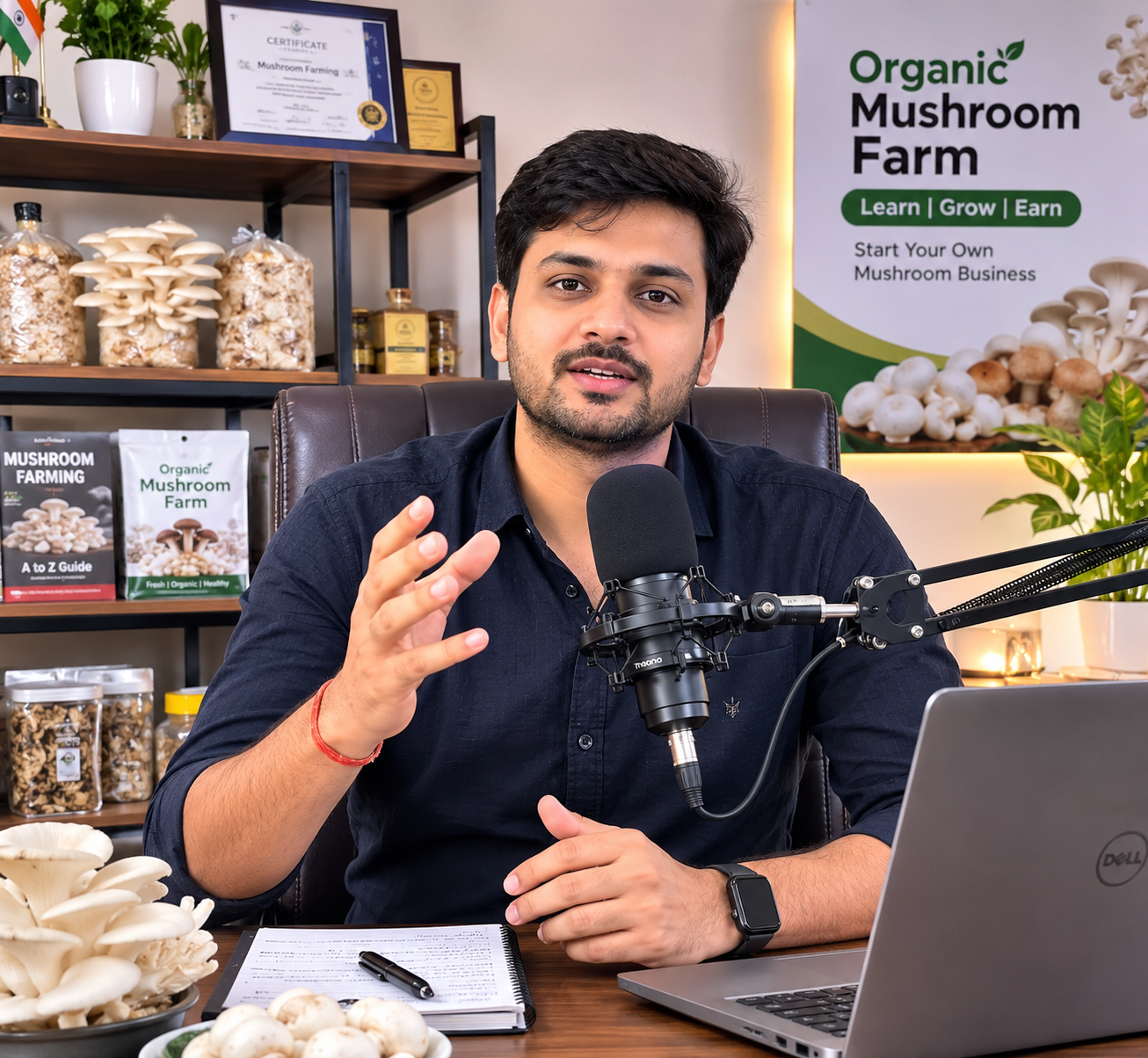 Mushroom Farming Business Plan India (2026-2027): ₹50,000 Se Lakhon Ka Profit Kaise Kamayein?