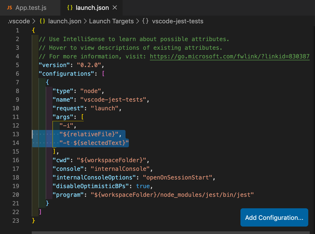 Vs code launch. Vs code launch