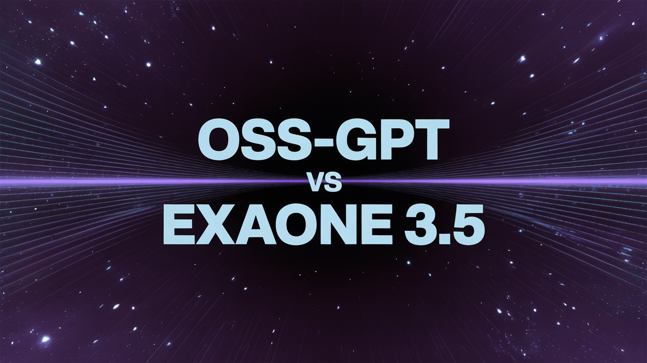 OSS-GPT 20B vs EXAONE 3.5 7.8B 비교 사용 연구 결과