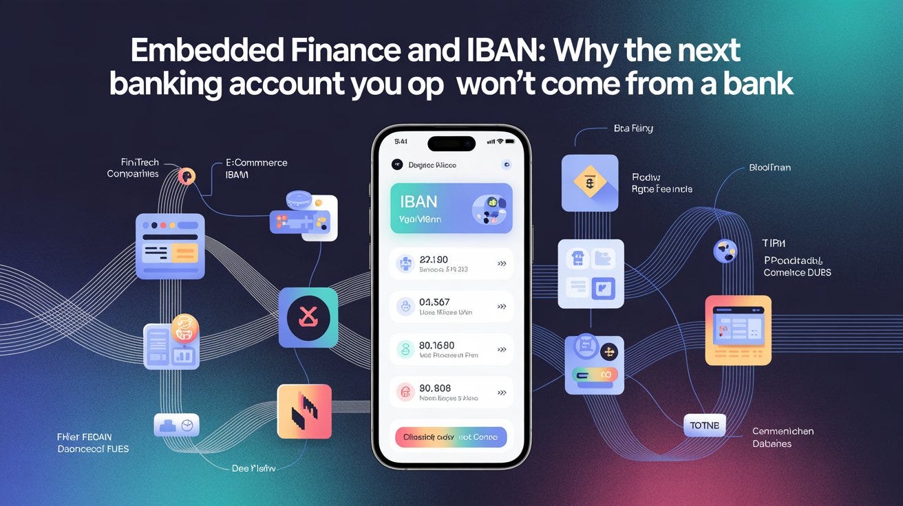 Embedded Finance and IBAN: Why the Next Banking Account You Open Won’t Come From a Bank