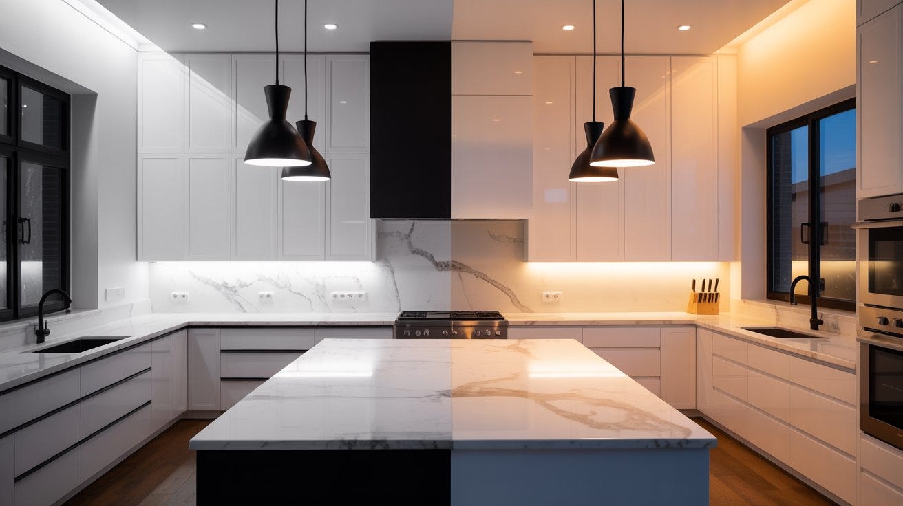Black vs White LED Lights for Kitchens: Which One Should You Choose?