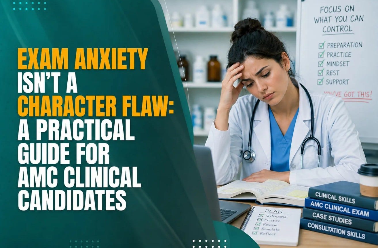 Exam Anxiety Isn’t a Character Flaw: A Practical Guide for AMC Clinical Candidates