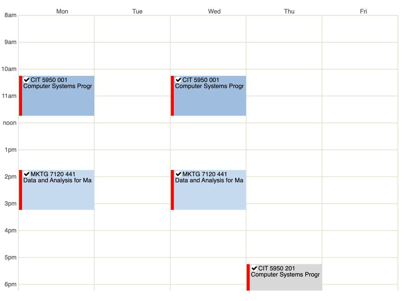 24 Spring Schedule