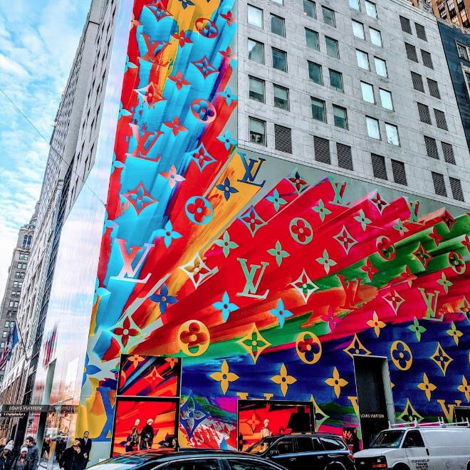 Louis Vuitton Fifth Avenue visual merchandising, New York