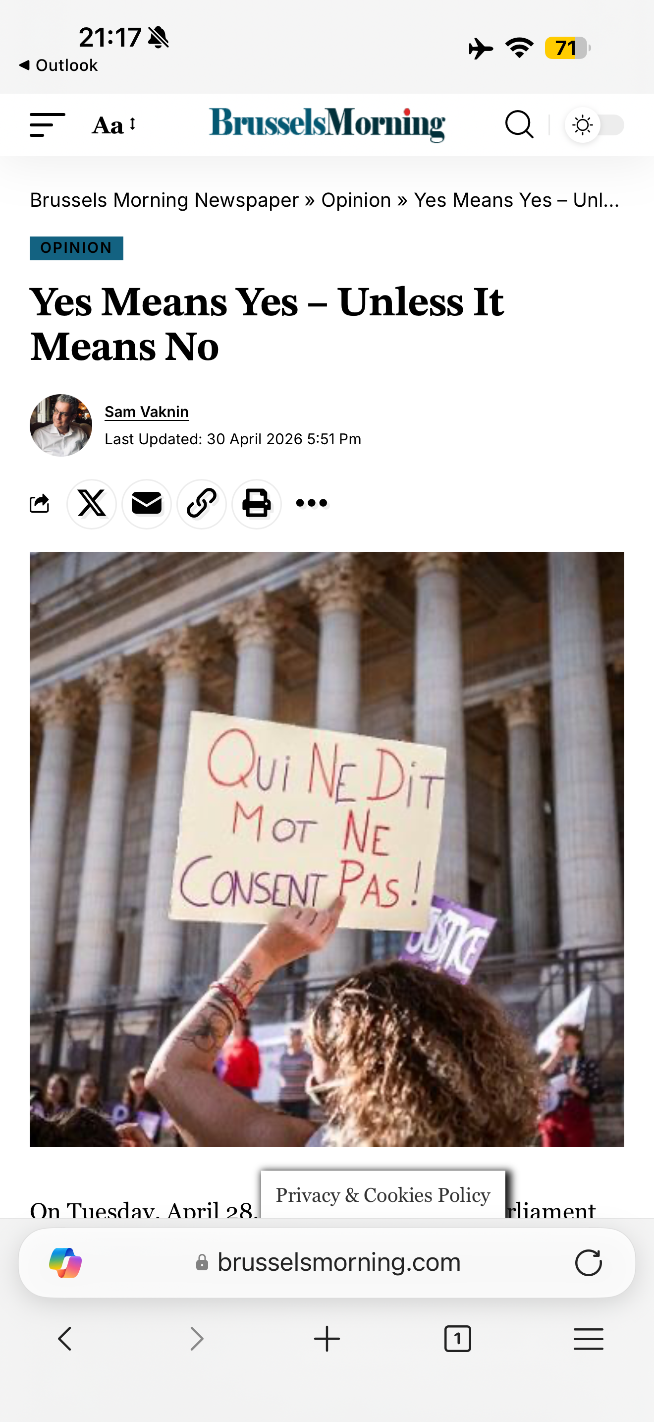 Yes Means Yes — Unless It Means No (#MenToo)