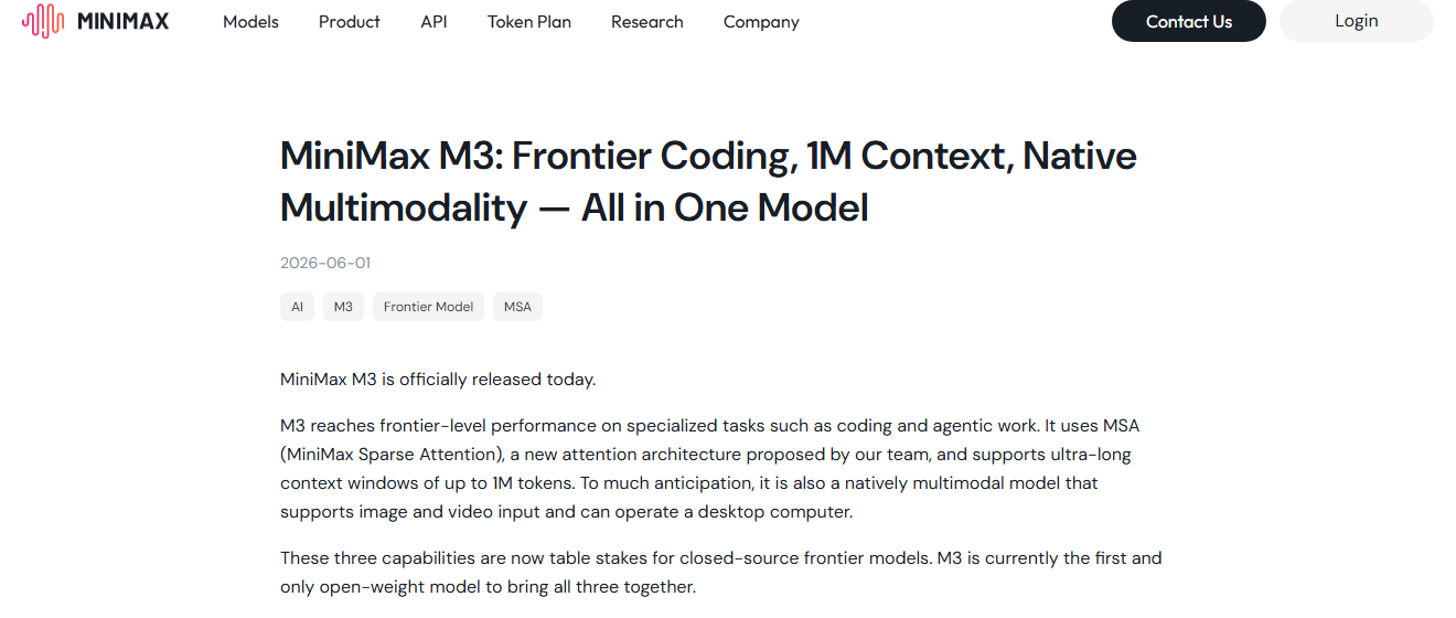 MiniMax M3 Just Made Frontier-Level Coding Look Cheap