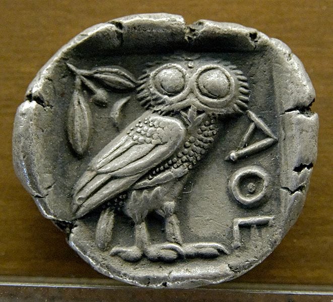The Owl on the Dollar Bill. Some claim it to be a spider. Others… | by  Ralph Benko | Ralph Benko's The Lure And Lore of Gold | Medium