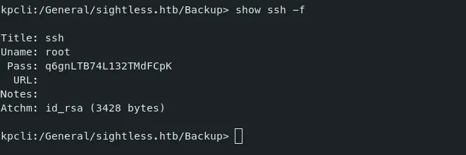 -f flag will reveal the password