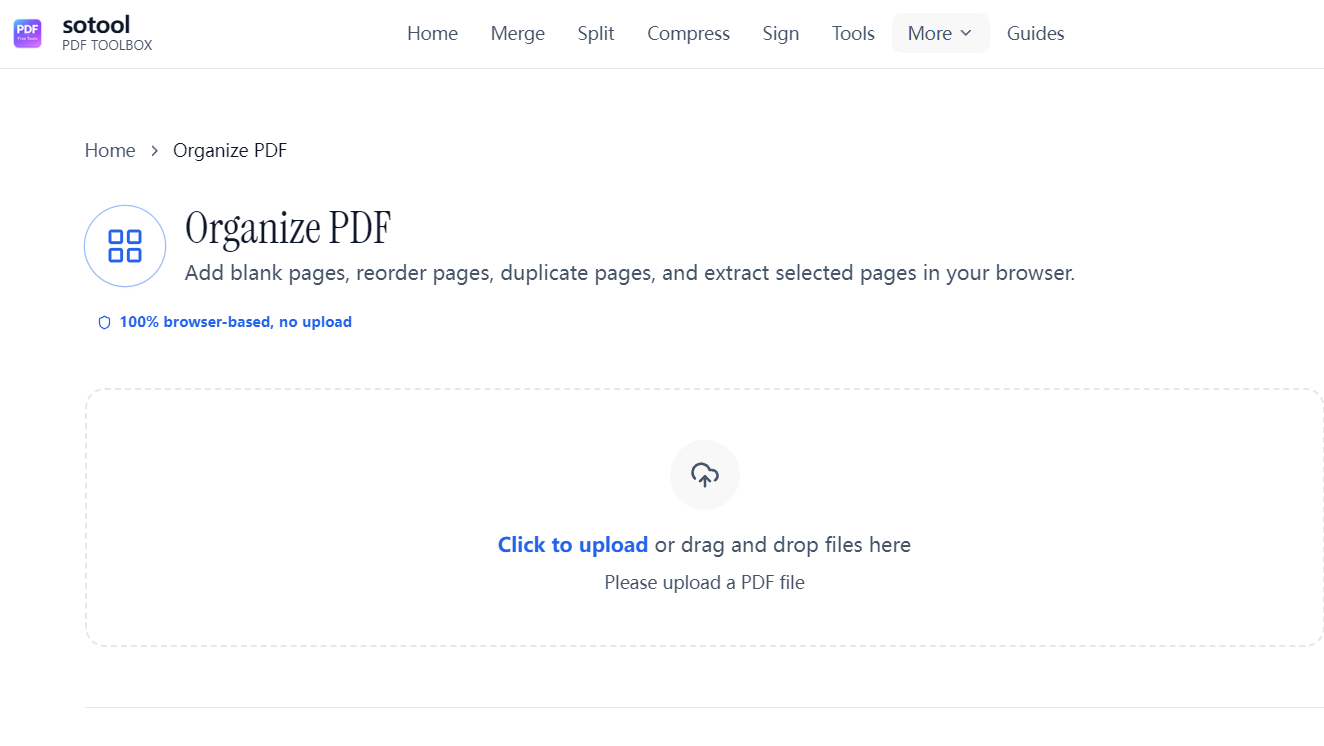 How to Organize PDF Pages for Free — Drag, Drop, and Rearrange (No Upload, No Signup)