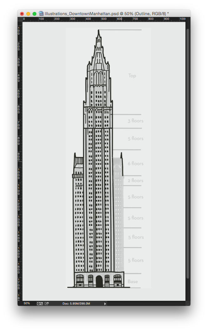 Chrysler Building Elevation Drawing
